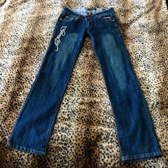 Ed Hardy Cross Embroidered Jeans - Picture 3 of 8
